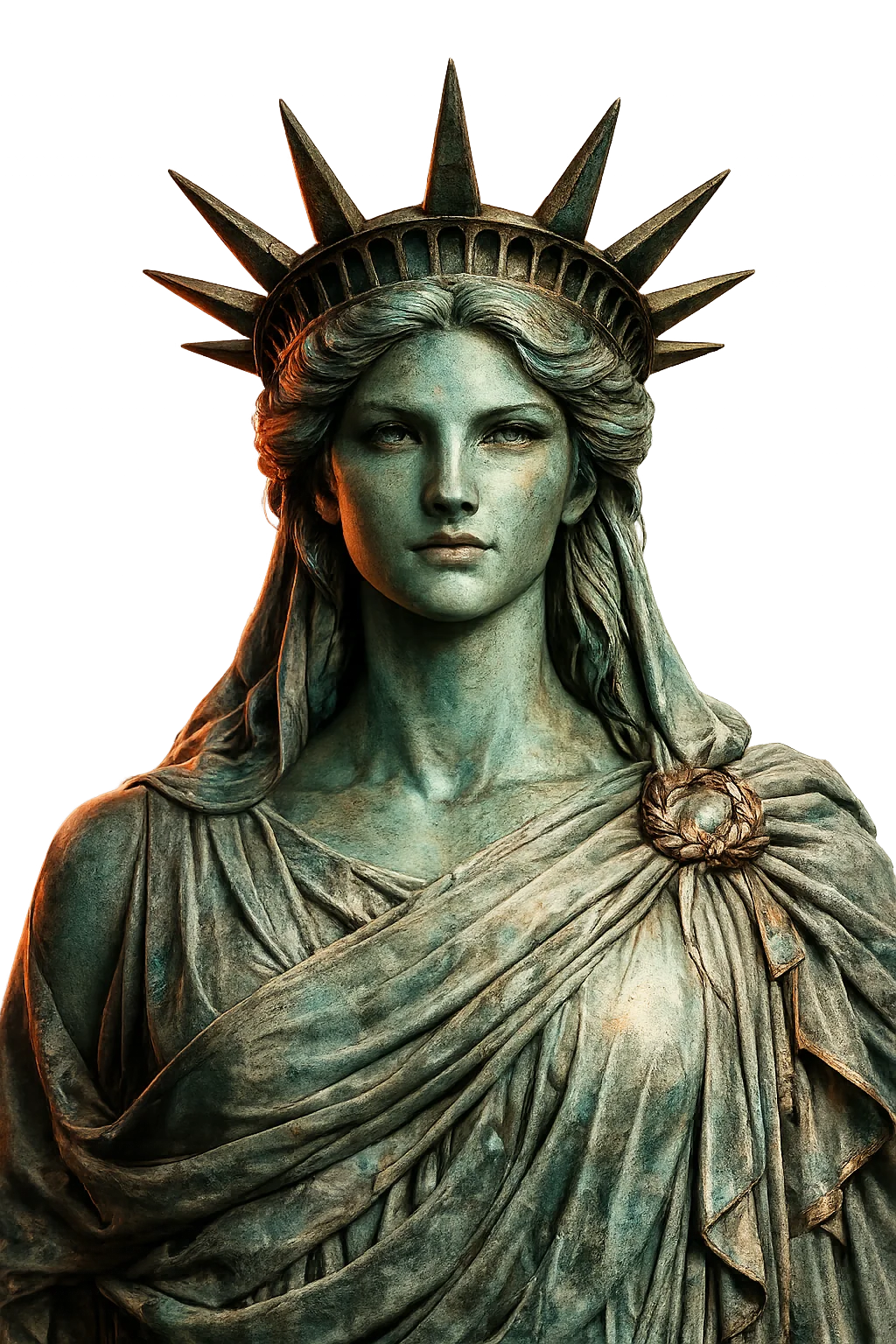 Statue of Liberty — a portrait representing the United States.